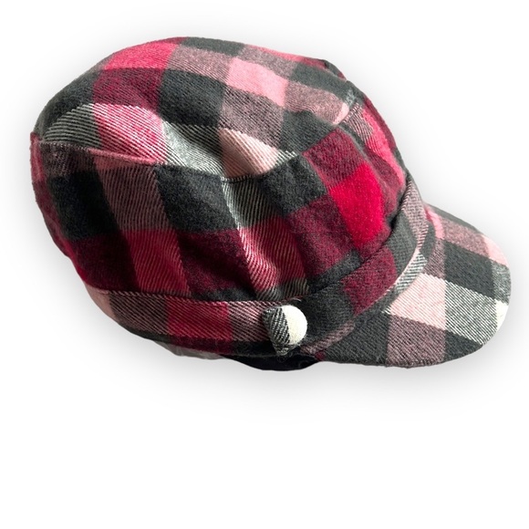 D&Y Accessories - Y2k ADORABLE FLANNEL HAT Plaid Tartan Newsboy Hat D & Y Retro 90’s